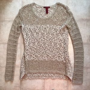 Buckle tan sweater